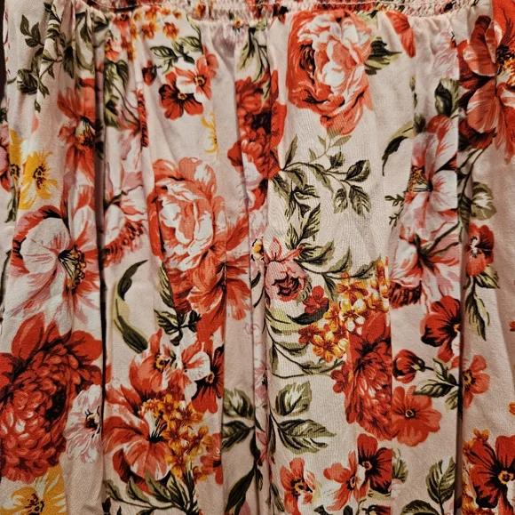 NWOT Old Navy Womans L floral Summer Smocked Dress Balloon Sleeve Swing Midi - Picture 10 of 10
